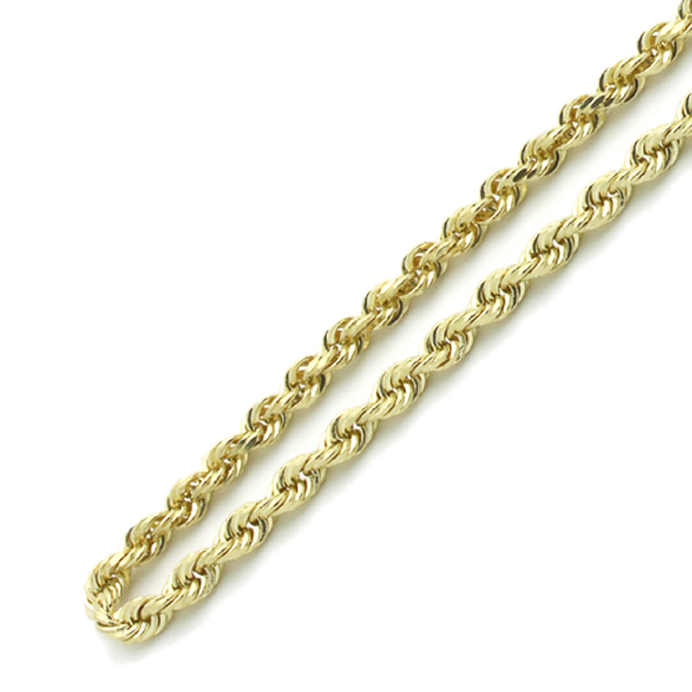 Men's 2mm 14K Yellow Gold Chain Rope Chain Necklace / Gift box / Ship