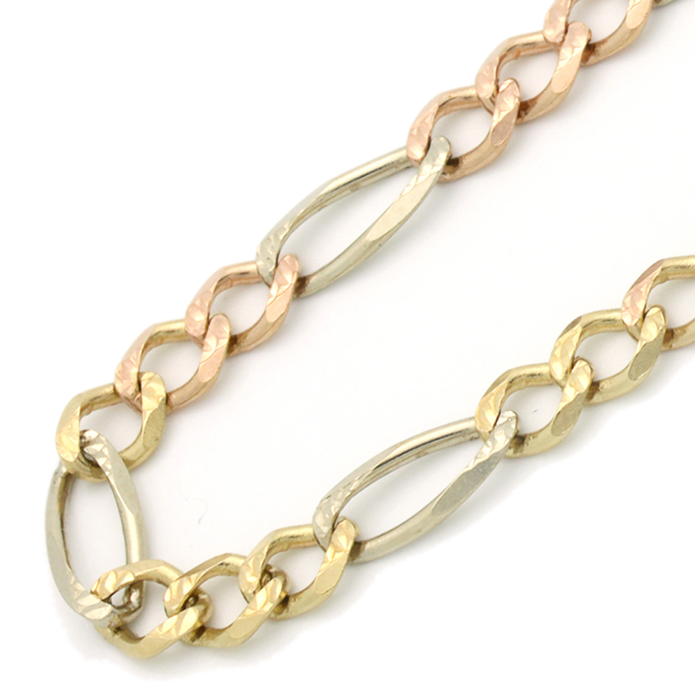 Tri color gold chain mens Clearance