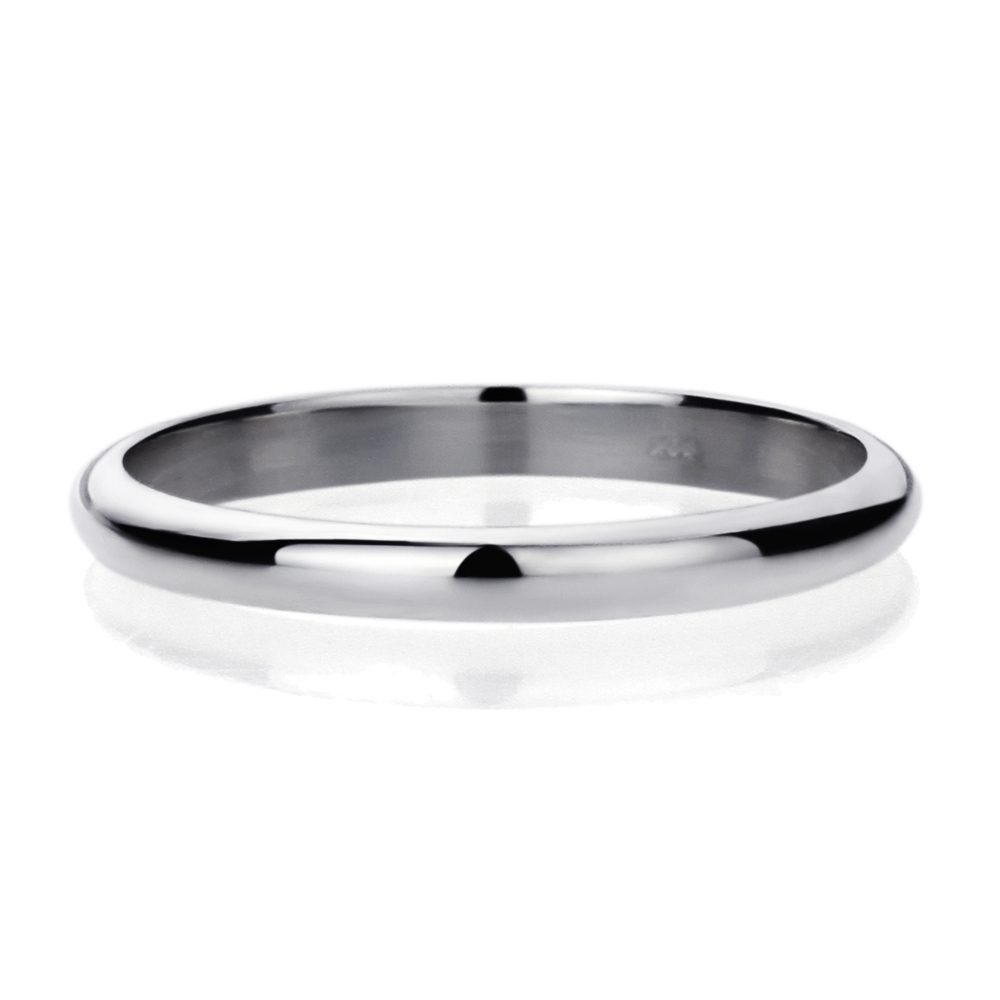 Pure 2mm Sterling Silver 925 Ring Classic Domed Band / Gift box / Ship from USA