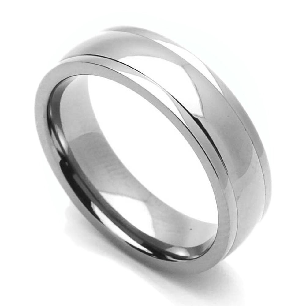 Men Women 6MM Comfort Fit Titanium Wedding Band High Polish Domed Ring
