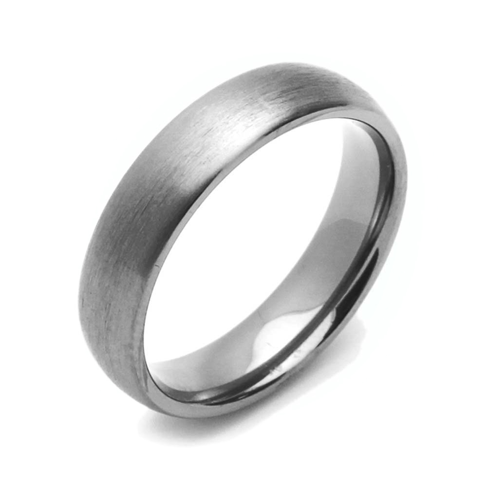 Men Women 5MM Comfort Fit Titanium Wedding Band Classic Domed Ring
