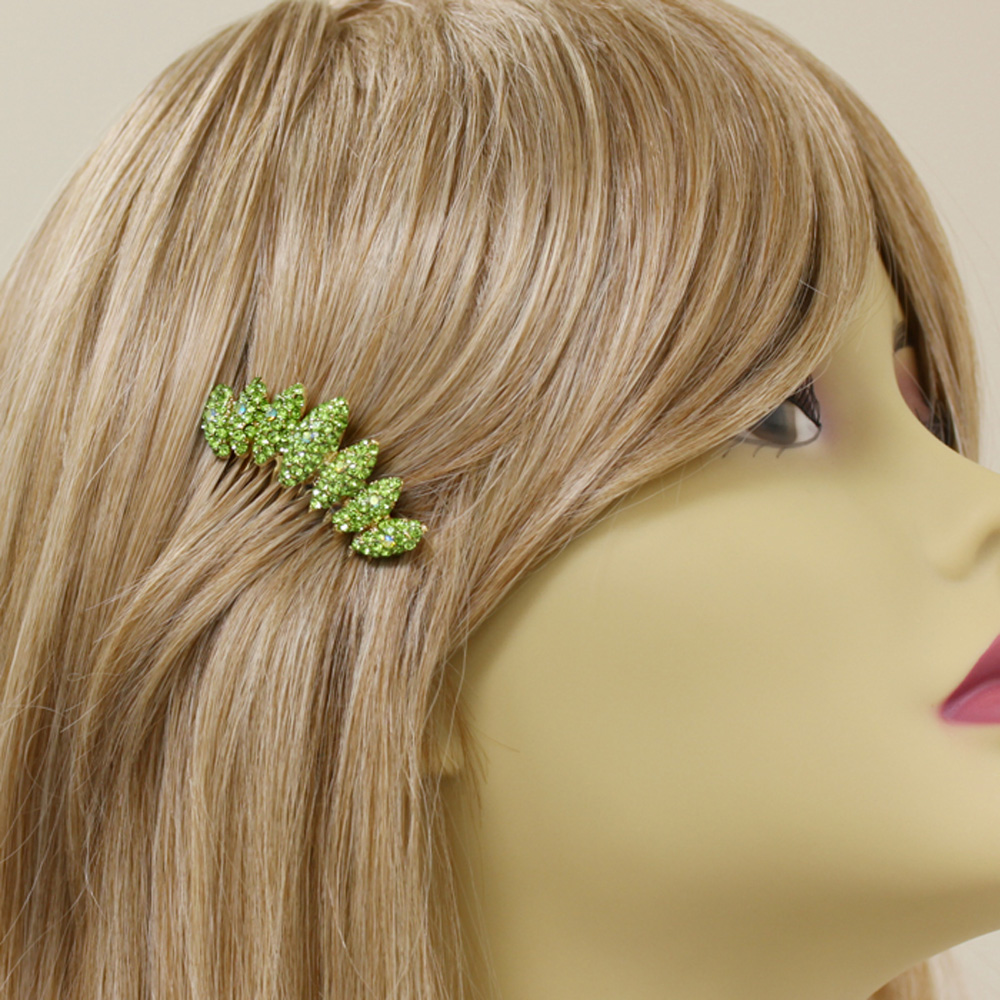 Hand Made Hair Jewelry swarovski crystal Almond-Shaped  display picture 2