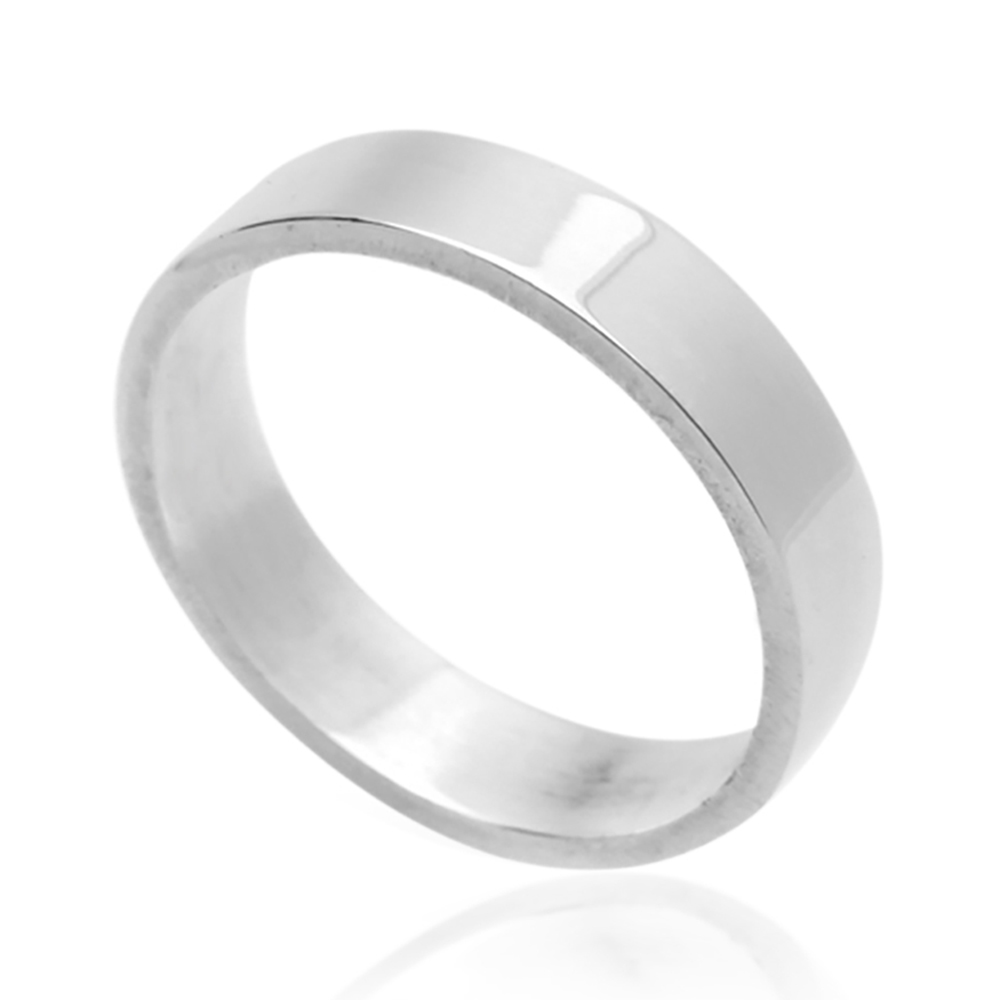 Men Women 4MM Sterling Silver Wedding Band Classic Plain