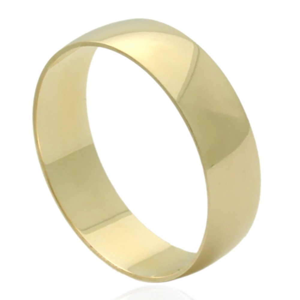 Mens 14K Yellow Gold 5mm Classic Plain Light Wedding Band Ring Gift Box size8.5
