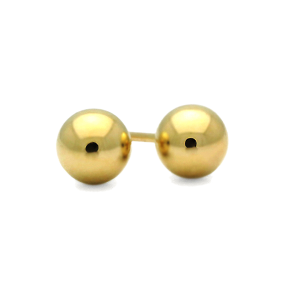 Plain gold ball on sale stud earrings