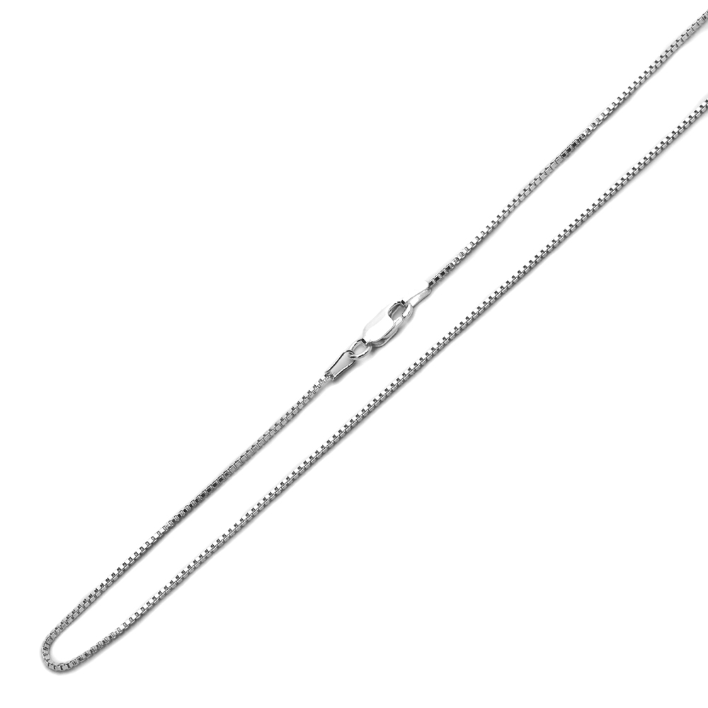 Men Women Sterling Silver 1.1mm Italian Box Chain Necklace / Free Gift Box