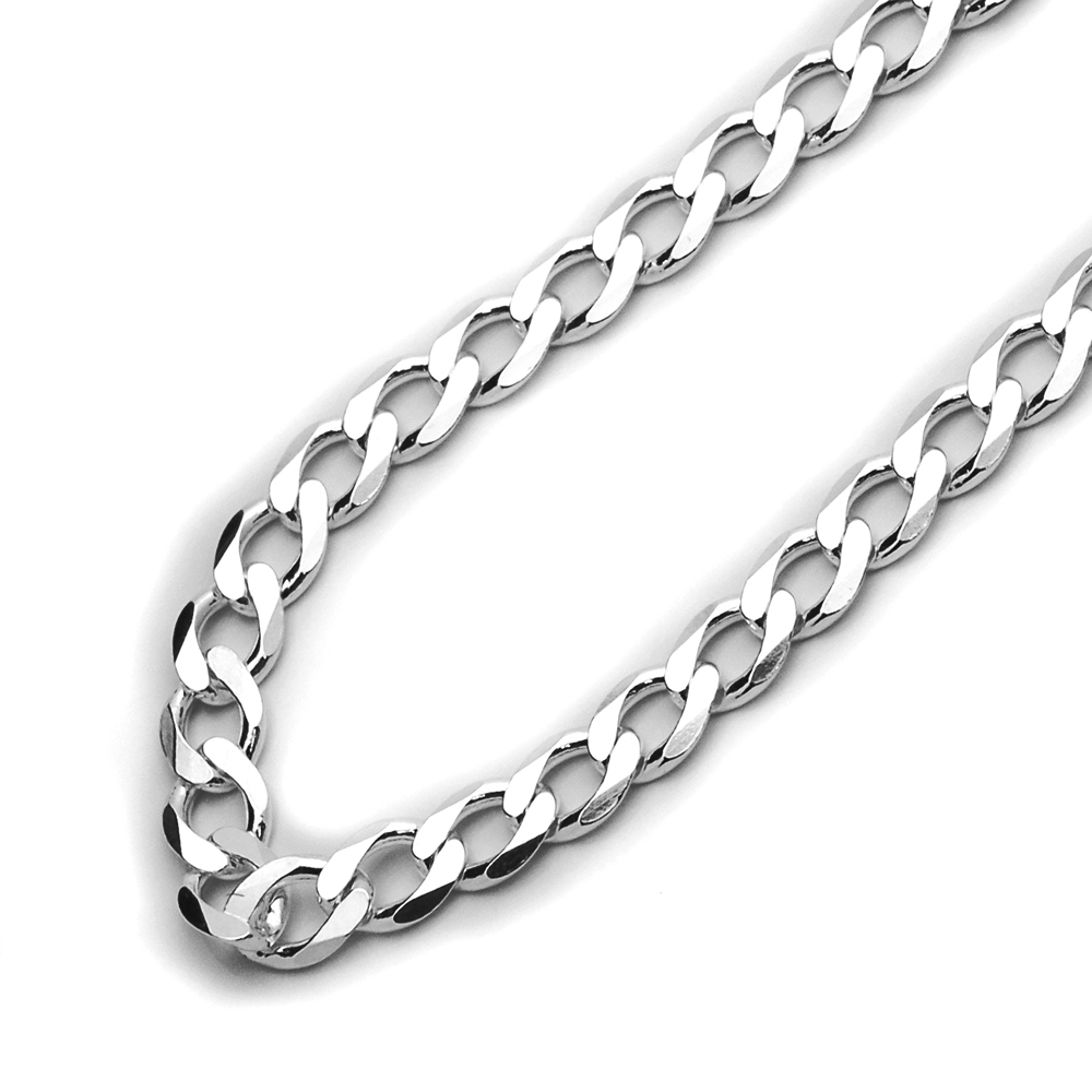 Pure 4.5mm 925 Sterling Silver Necklaces Solid Curb Link Chain made in ...