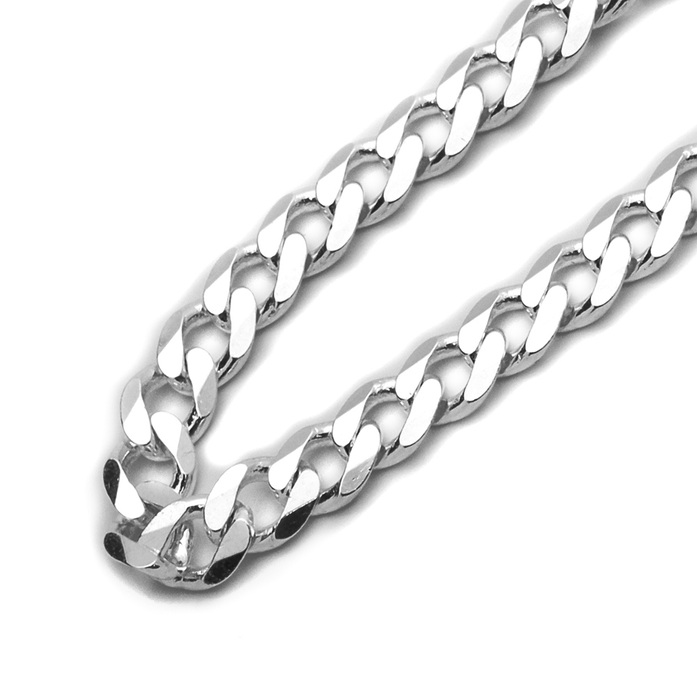 6mm 925 Sterling Silver Necklaces Italian Solid Curb Link Chain made in italy