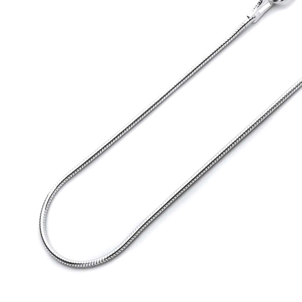 Pure 0.8mm 925 Sterling Silver Italian Round Snake Chain Necklace made in italy
