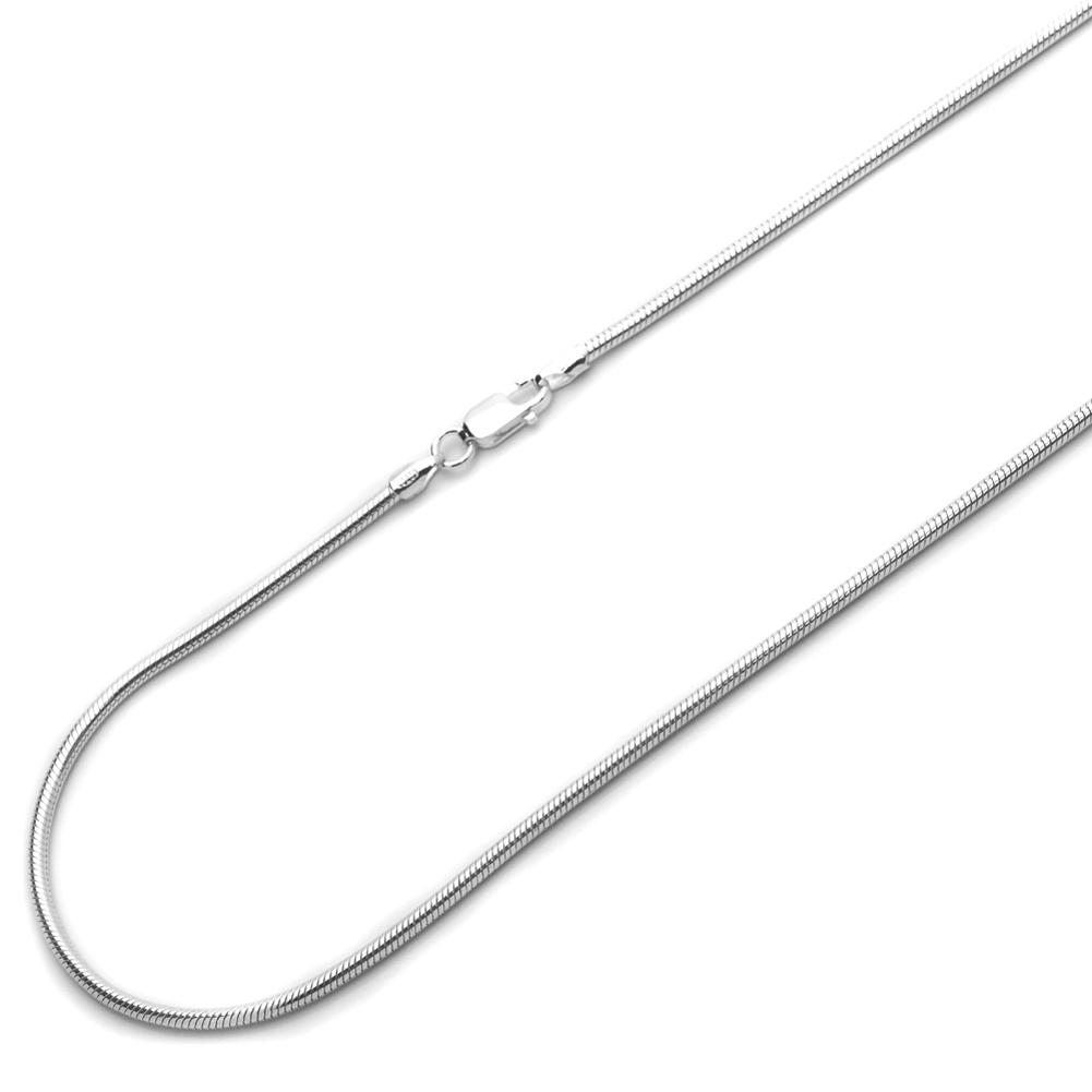 Authentic 925 Sterling Silver 8 Sided Snake Chain Necklaces 1MM-2MM, Solid  925 Italy, 16-24 Inch, Next Level Jewelry 
