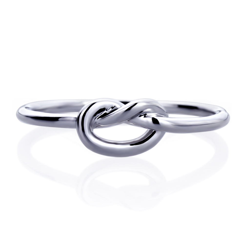 Pure 5mm Sterling Silver 925 Plain Ring Celtic Love Knot Promise Band / Gift box