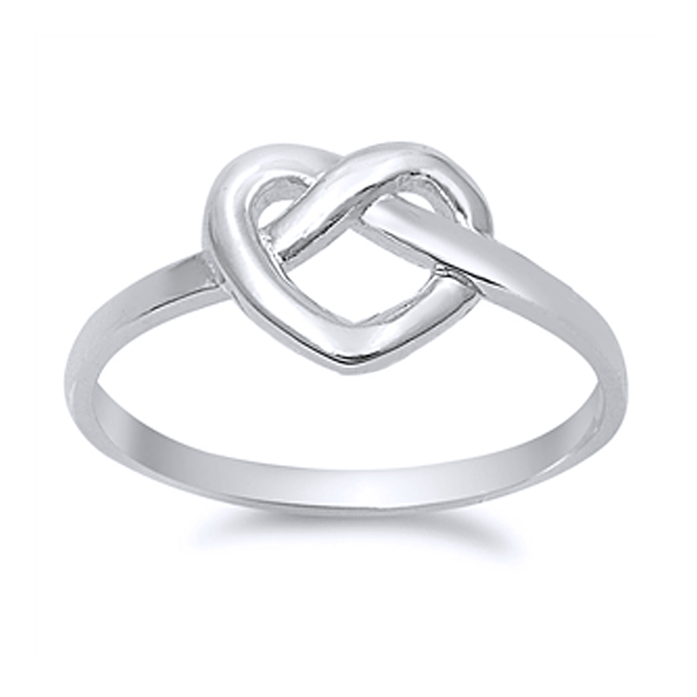 Women Sterling Silver Wedding & Engagement Ring Celtic Love Knot ...