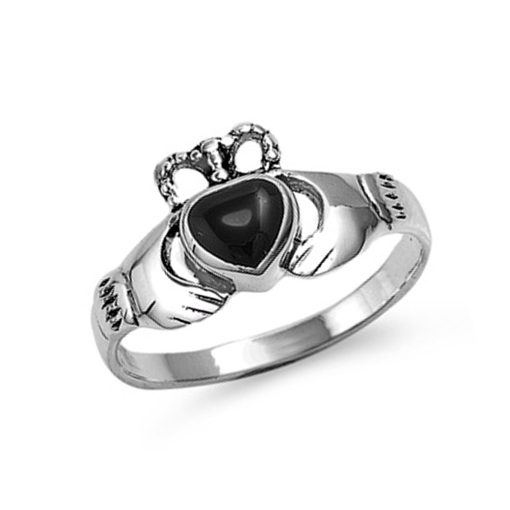 Sterling silver heart rings for women black kardashian