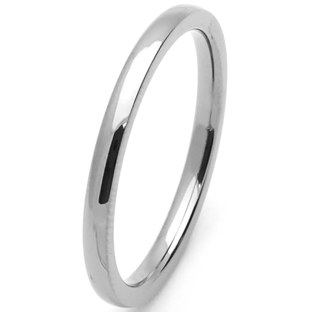 Men Fashion 3MM Comfort Fit Stainless Steel Wedding Band Classic Dome Ring
