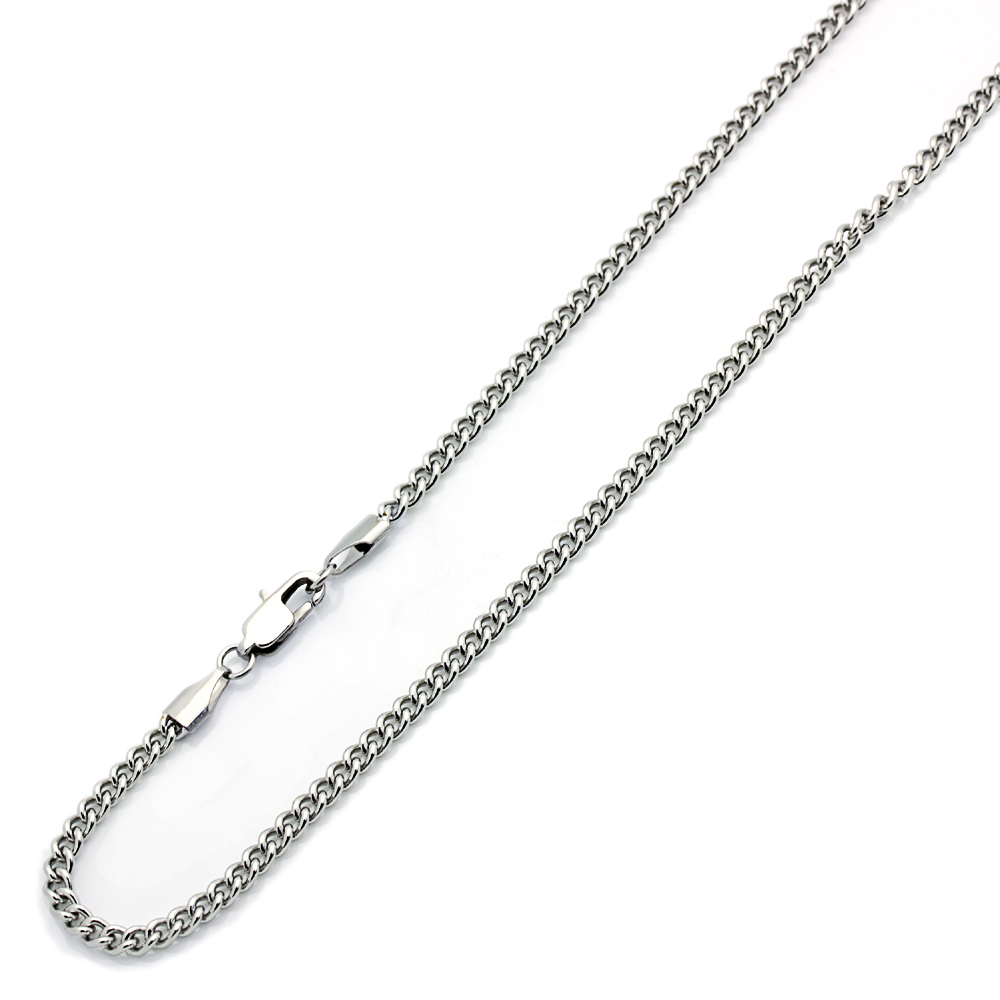 Men Women 3.5mm Stainless Steel Chain Necklaces Cuban Link Curb Chain