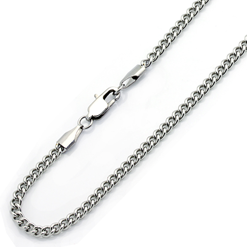 Men Women 3.5mm Stainless Steel Chain Necklaces Cuban Link Curb Chain