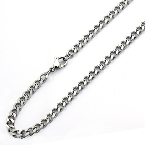 Mens 4.2mm Stainless Steel Chain Necklaces Cuban Link Curb Chain / Gift box