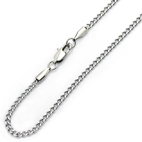 Men Women 3mm Stainless Steel Chain Necklaces Cuban Link Curb Chain