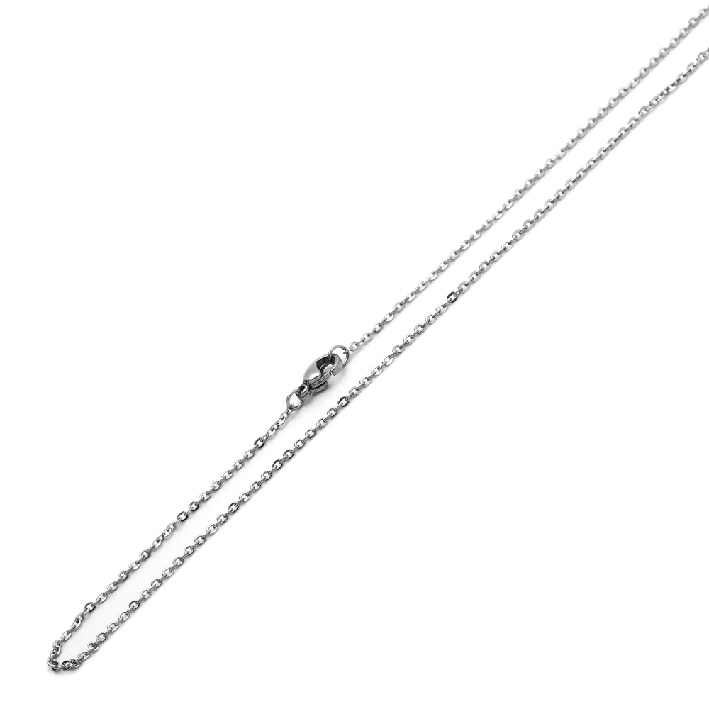 Men Women 1.5mm Stainless Steel Chain Necklaces Flat Cable Chain