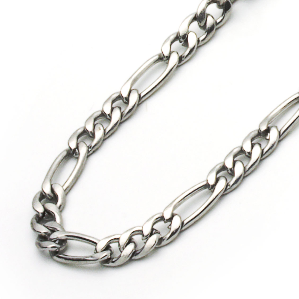 Mens 4.5mm Stainless Steel Chain Necklaces Figaro Link Chain / Gift box