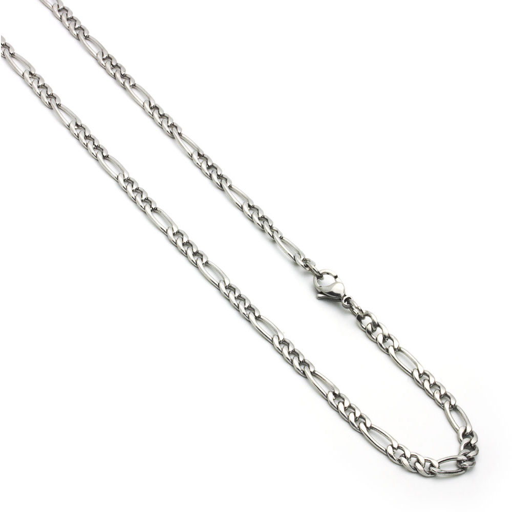 Mens 4.5mm Stainless Steel Chain Necklaces Figaro Link Chain / Gift box