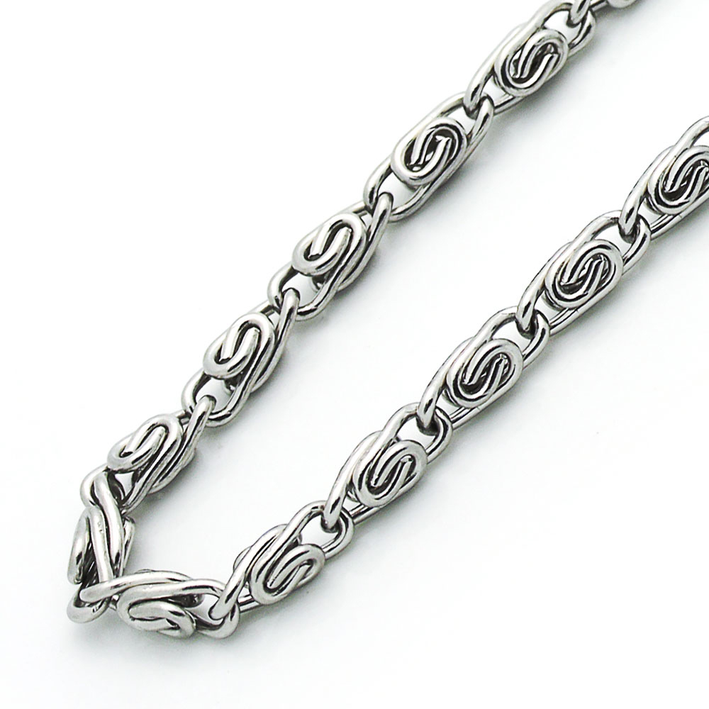 Men Women 2.5mm Stainless Steel Chain Necklaces Snail Link Chain
