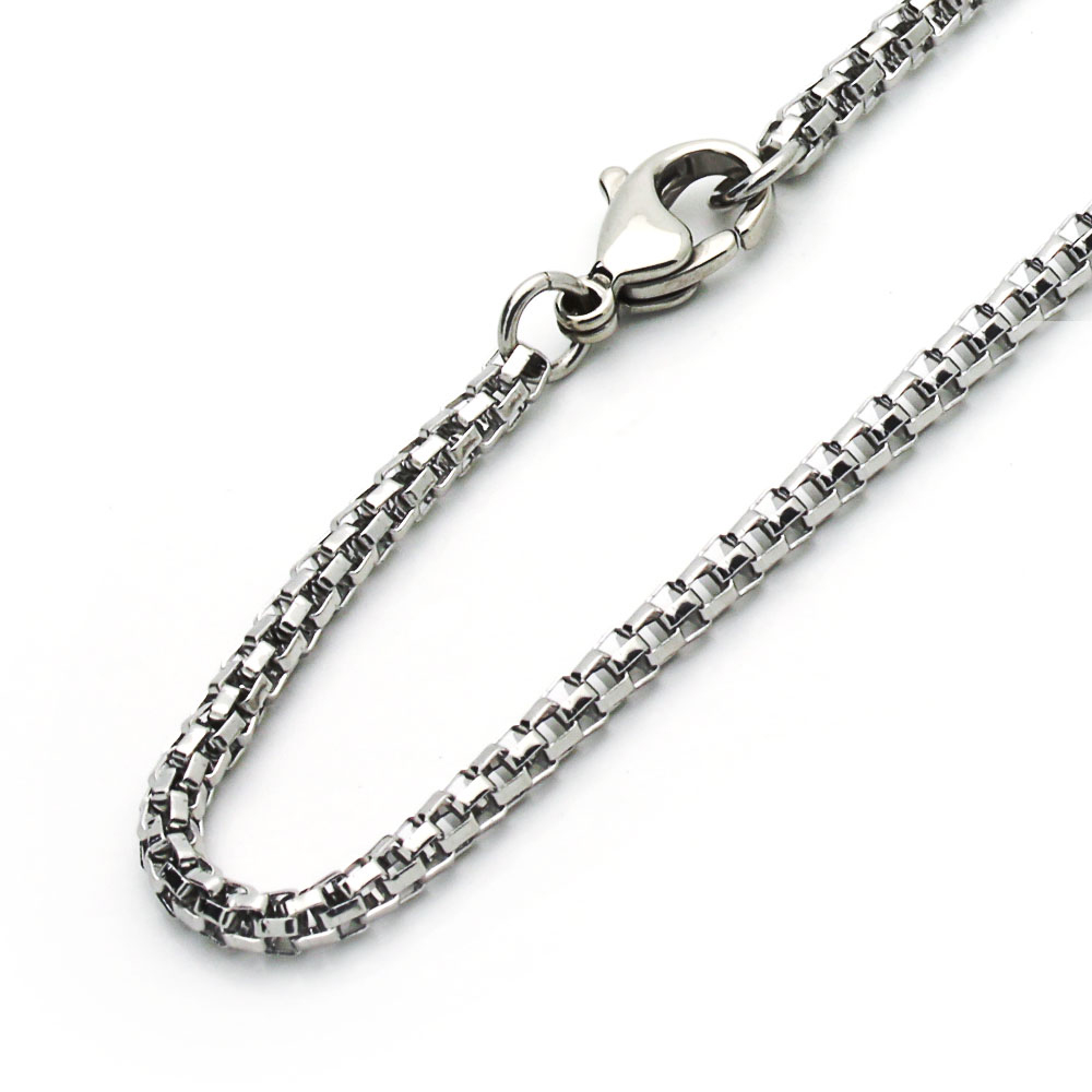 Men Women 3.6mm Stainless Steel Chain Necklaces Popcorn Link Chain