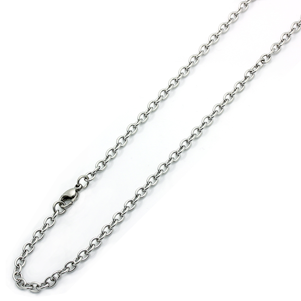 4mm Stainless Steel Chain Necklaces Cable Link Chain / Gift box / Ship from USA