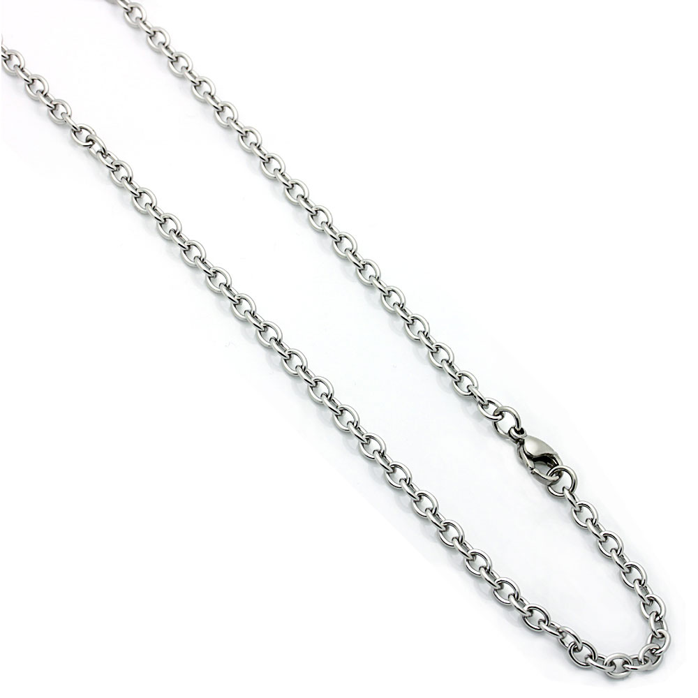 4mm Stainless Steel Chain Necklaces Cable Link Chain / Gift box / Ship from USA