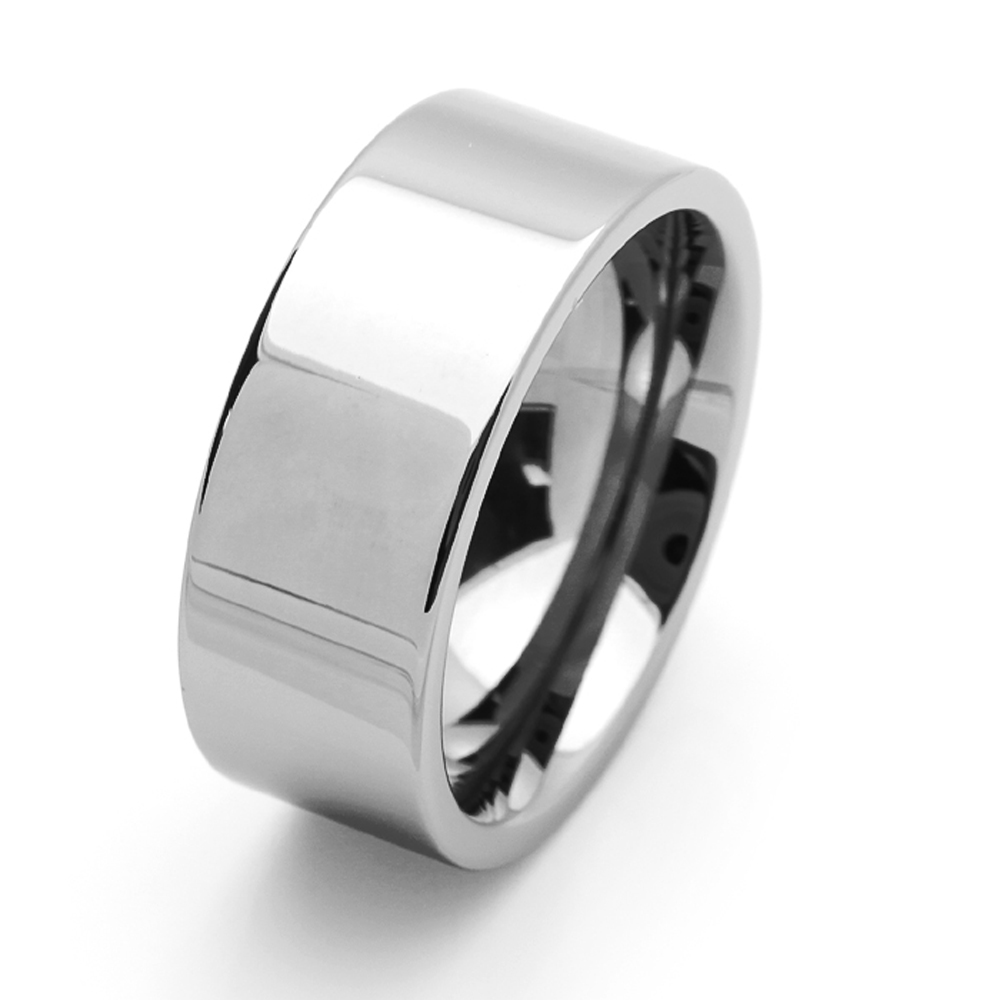 Men 9MM Comfort Fit Tungsten Carbide Wedding Band Flat Shiny Ring /Free Gift Box