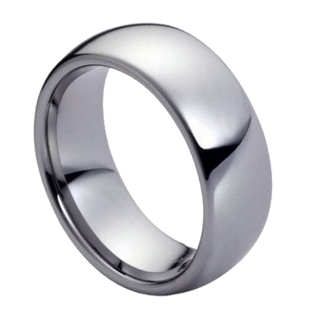Men 7MM Tungsten Carbide Wedding Band Domed Classic Ring / Free Gift Box